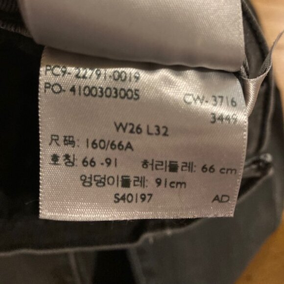 Levi's Mile High Super Skinny Black Gray High Waisted Denim Jeans - Picture 7 of 7
